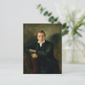 Portrait von Heinrich Heine 1831 Postkarte (Stehend Vorderseite)