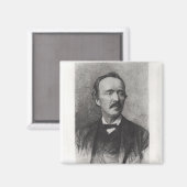 Portrait von Heinrich Schliemann Magnet (Vorderseite/Rückseite)