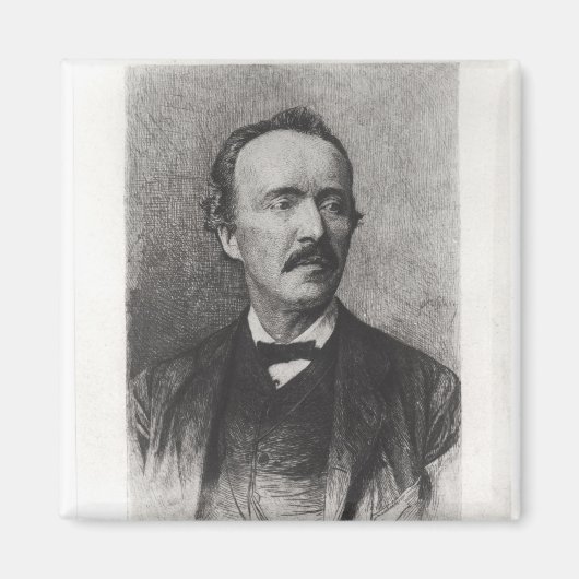 Portrait von Heinrich Schliemann Magnet (Vorne)