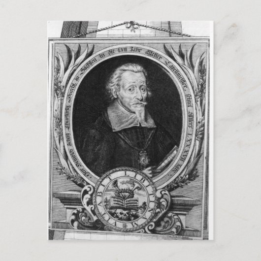 Portrait von Heinrich Schutz Postkarte (Vorderseite)