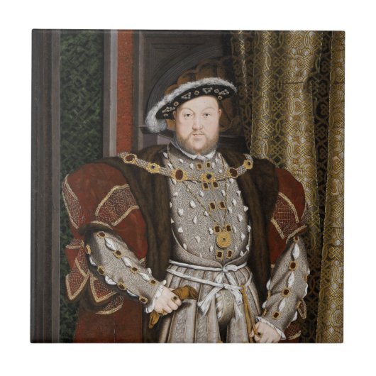 Portrait von Heinrich VIII (Hans Holbein der Jünge Fliese (Vorderseite)