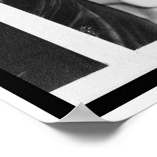 Portrait von Helen Keller Berühren einer Statue Poster (Ecke)