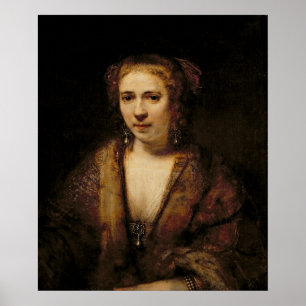 Portrait von Hendrikje Stoffels Poster