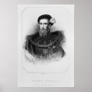 Portrait von Henry Howard Earl of Surrey Poster