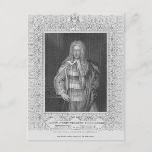 Portrait von Henry St. John Viscount Bolingbroke Postkarte