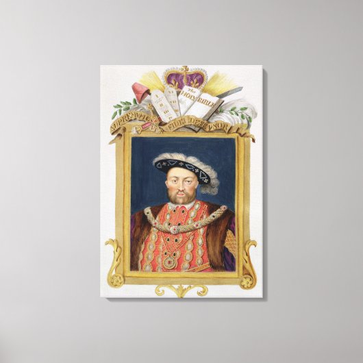 Portrait von Henry VIII (1491-1547) als Verteidige Leinwanddruck (Vorderseite)