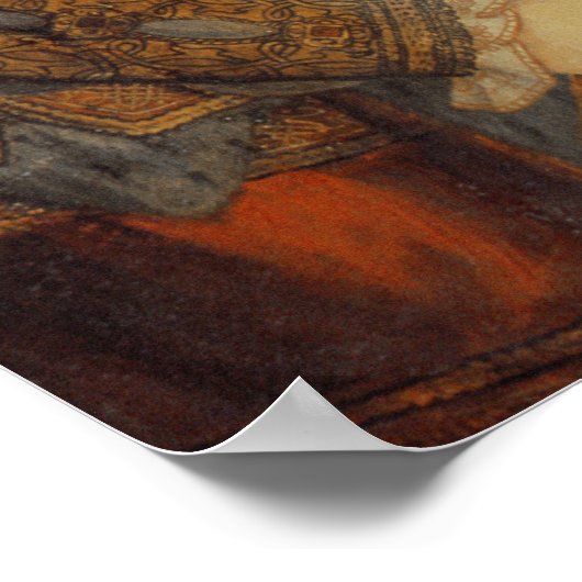 Portrait von Henry VIII Poster (Ecke)