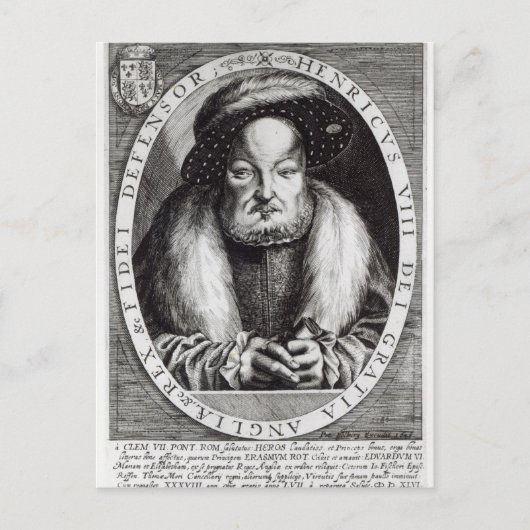 Portrait von Henry VIII Postkarte (Vorderseite)