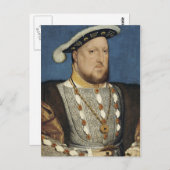 Portrait von Henry VIII von England durch Hans Hol Postkarte (Vorne/Hinten)