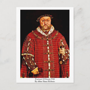 Portrait von Henry VIII von nach Hans Holbein -3 Postkarte