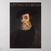 Portrait von Hernando Cortes Poster (Vorne)