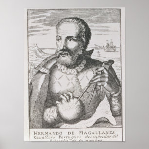 Portrait von Hernando de Magallanes Poster