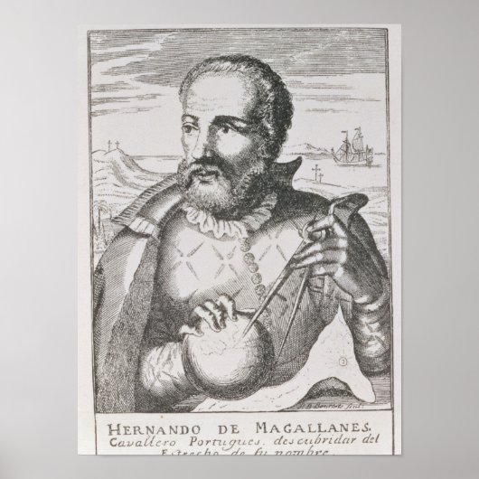 Portrait von Hernando de Magallanes Poster (Vorne)