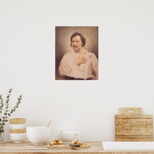 Portrait von Honore de Balzac Poster (Küche)