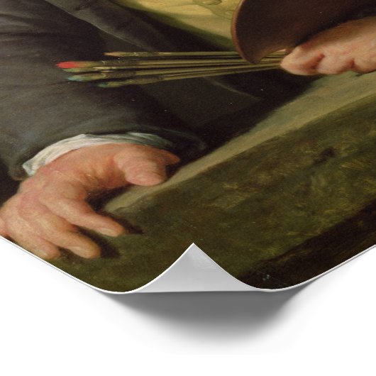 Portrait von Hubert Robert 1788 Poster (Ecke)