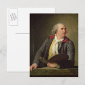 Portrait von Hubert Robert 1788 Postkarte (Vorne/Hinten)