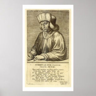 Portrait von Hubert van Eyck (1366-1426) Platte 1 Poster