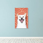 Portrait von Hund 2 Leinwanddruck (Insitu (Holzboden))