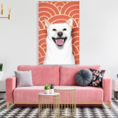 Portrait von Hund 2 Leinwanddruck (Insitu (Wohnzimmer))