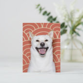 Portrait von Hund 3 Postkarte (Stehend Vorderseite)