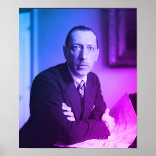 Portrait von Igor Stravinsky Poster