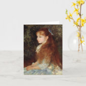 Portrait von Irene - Renoir Impressionist Malerei Karte (Gelbe Blume)