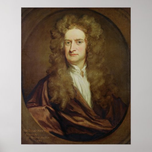 Portrait von Isaac Newton 1702 Poster (Vorne)