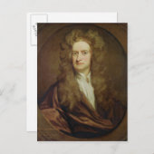Portrait von Isaac Newton 1702 Postkarte (Vorne/Hinten)