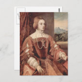 Portrait von Isabella (Portugal) Postkarte (Vorne/Hinten)