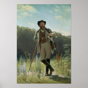 Portrait von Ivan Ivanovich Shishkin , 1873 Poster