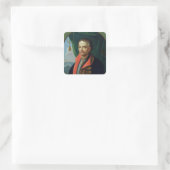 Portrait von Ivan Mazepa Quadratischer Aufkleber (Tasche)