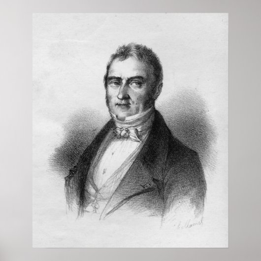 Portrait von Jacques Laffitte Poster (Vorne)