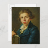Portrait von Jacques-Louis David als Jugend Postkarte (Vorne/Hinten)
