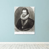 Portrait von James I nach einer Miniatur von Leinwanddruck (Insitu (Holzboden))