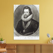 Portrait von James I nach einer Miniatur von Leinwanddruck (Insitu (Wohnzimmer))