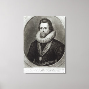 Portrait von James I nach einer Miniatur von Leinwanddruck