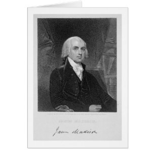 Portrait von James Madison, eingraviert von Willia