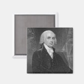 Portrait von James Madison, eingraviert von Willia Magnet (Vorderseite/Rückseite)