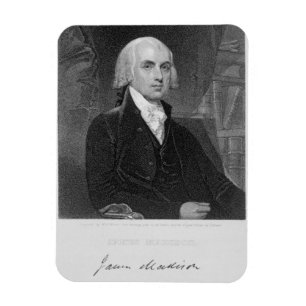 Portrait von James Madison, eingraviert von Willia Magnet
