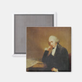Portrait von James Watt 1792 Magnet (Vorderseite/Rückseite)