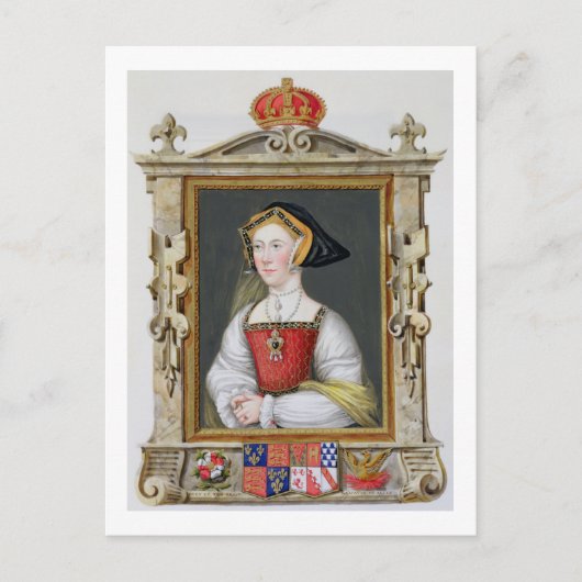 Portrait von Jane Seymour (c.1509-37) 3rd Queen of Postkarte (Vorderseite)