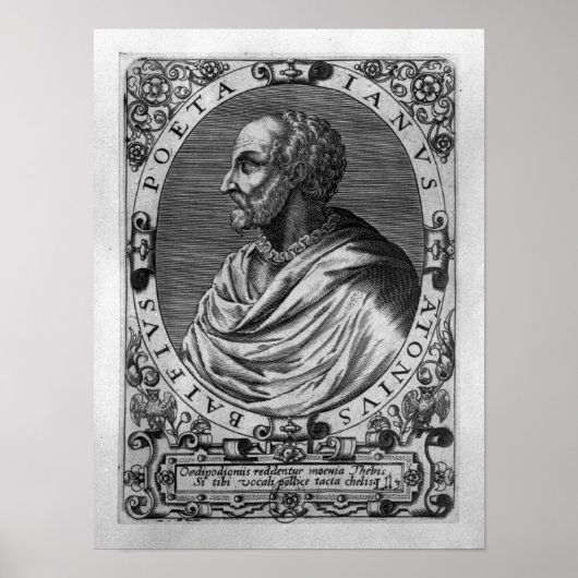 Portrait von Jean Antoine de Baif Poster (Vorne)