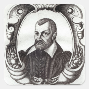 Portrait von Jean Bodin Quadratischer Aufkleber