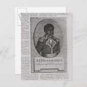 Portrait von Jean-Jacques Dessalines Postkarte (Vorne/Hinten)