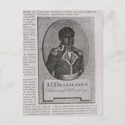 Portrait von Jean-Jacques Dessalines Postkarte (Vorderseite)
