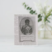Portrait von Jean-Jacques Dessalines Postkarte (Stehend Vorderseite)