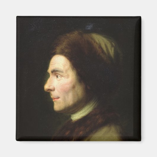 Portrait von Jean-Jacques Rousseau Magnet (Vorne)