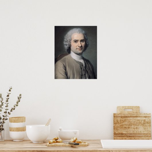 Portrait von Jean Jacques Rousseau Poster (Küche)