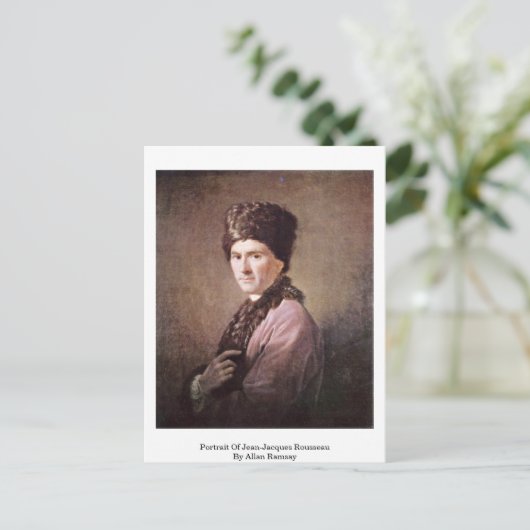 Portrait von Jean-Jacques Rousseau von Allan Ramsa Postkarte (Stehend Vorderseite)