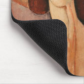 Portrait von Jeanne Hebuterne in einem großen Hut Mousepad (Ecke)